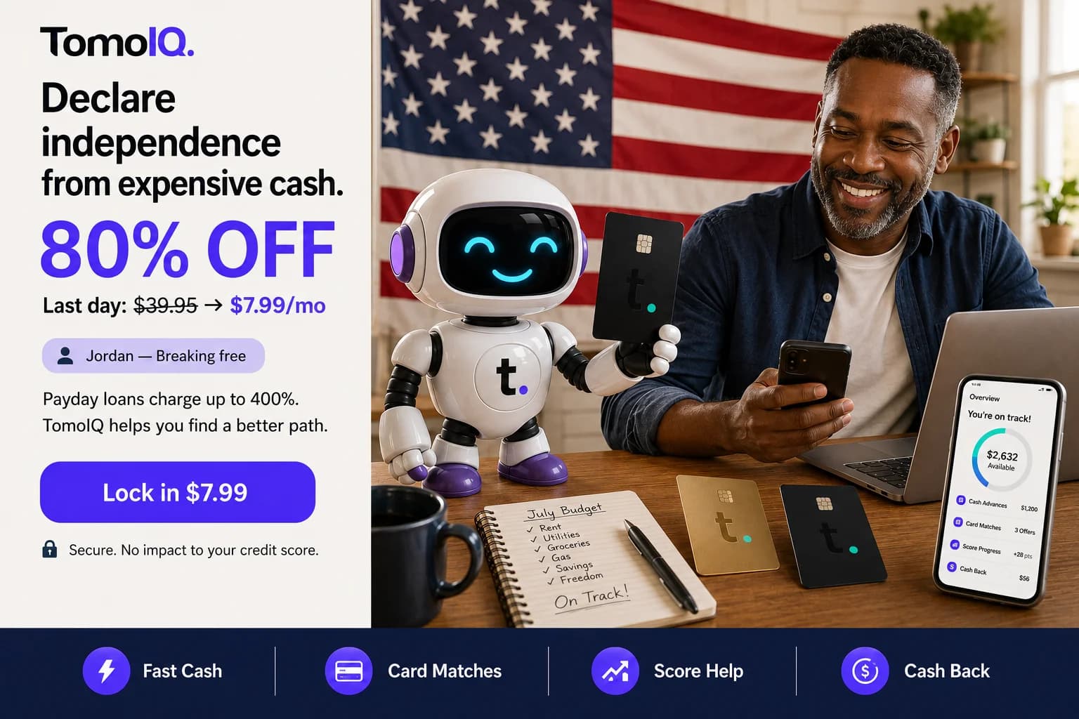 Illustration representing using a tax refund to build credit